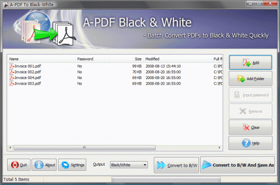 A-PDF to Black/White 3.1.1
