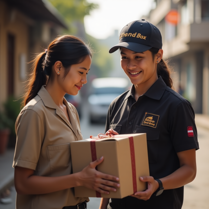 Support agent helping with lost package