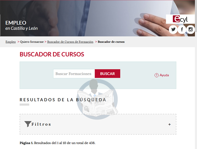 Buscador de cursos en Castilla y León