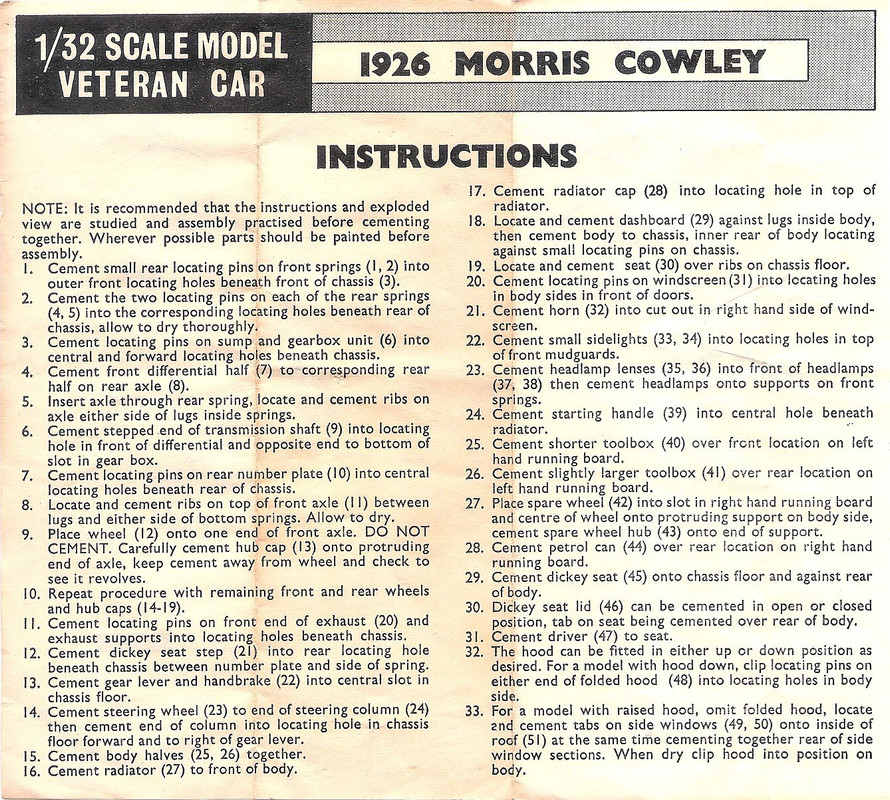 Kellogg's 1-32 1926 Morris Cowley 1