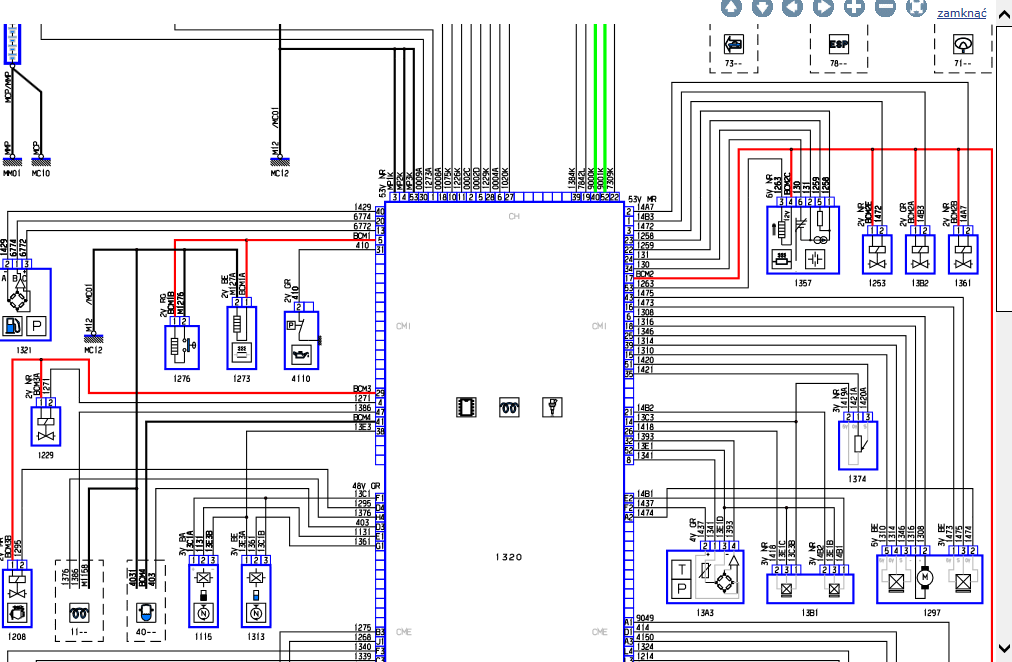 Peugeot 407 Peugeot 407 2.0 HDI zasilanie ECU schematniskie
