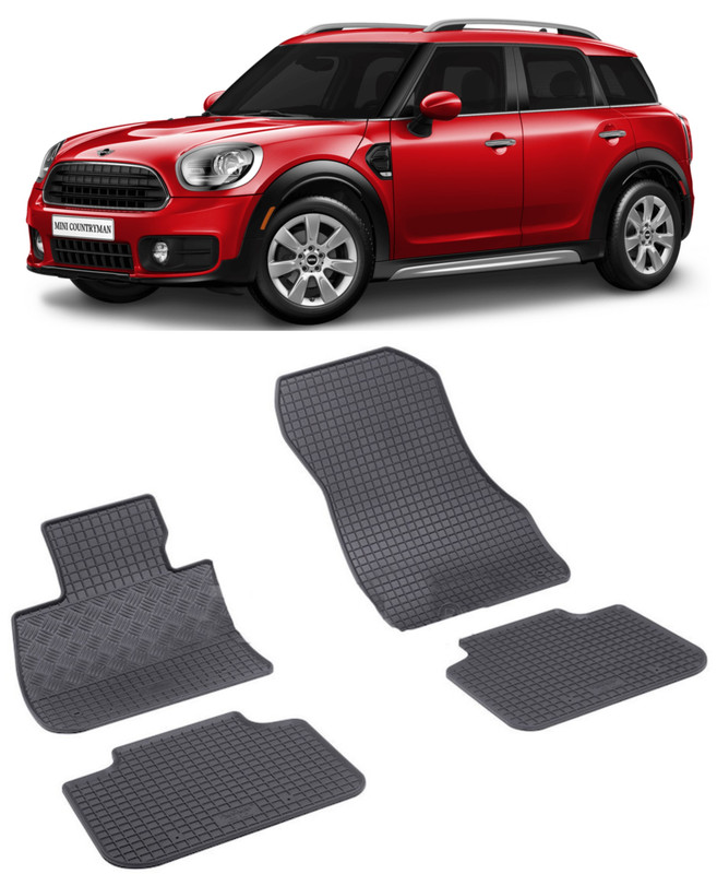 Set 4 covorase Mini Countryman 2024-prezent, din cauciuc 100%, compatibile cu autoturismul MINI Countryman
