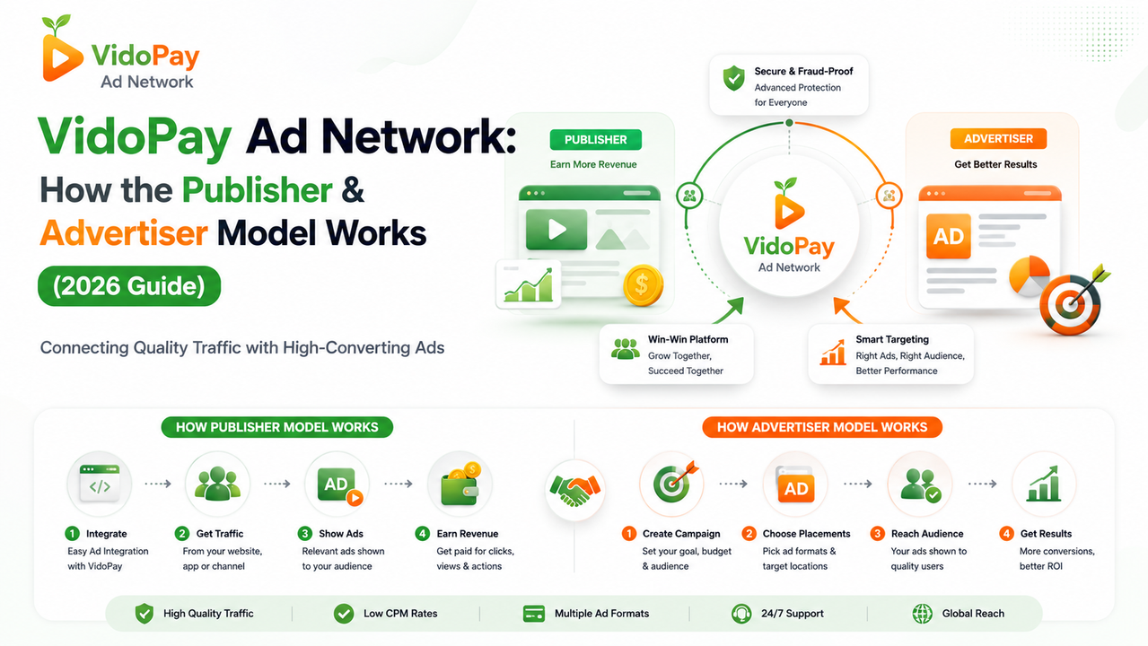 VidoPay Ad Network Guide Banner