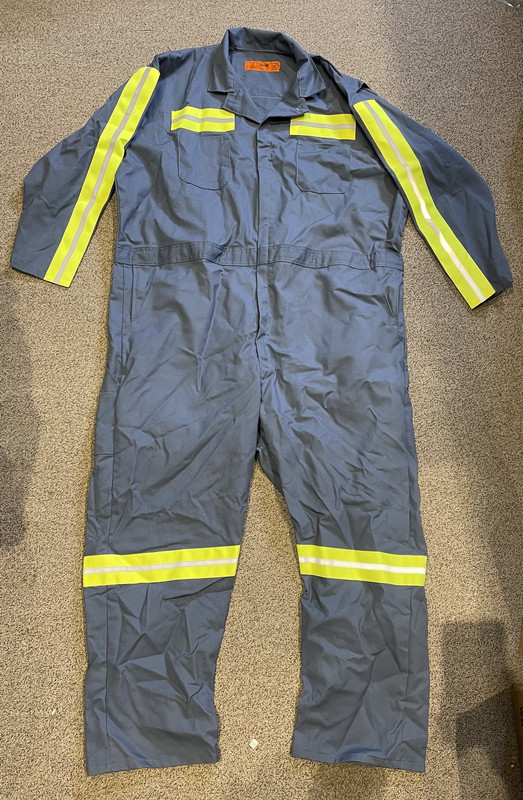 RED KAP OVERALL BLUE WITH ENHANCED VISIBILITY LONG SLEEVE 58 LONG CT10PB4