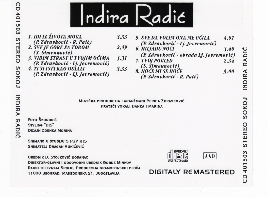 Indira Radic - 1995 - Idi iz zivota moga - zadnj