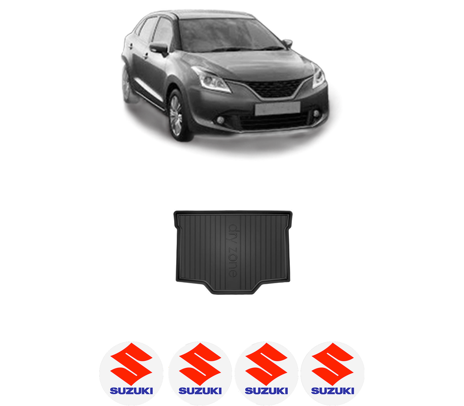 Tavita Portbagaj SUZUKI BALENO (FW, EW) din 2016, Protectie Portbagaj Auto, 4x Stickere auto cu SUZUKI