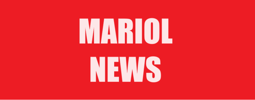 Logo Mariol News écriture blanche sur fond rouge.