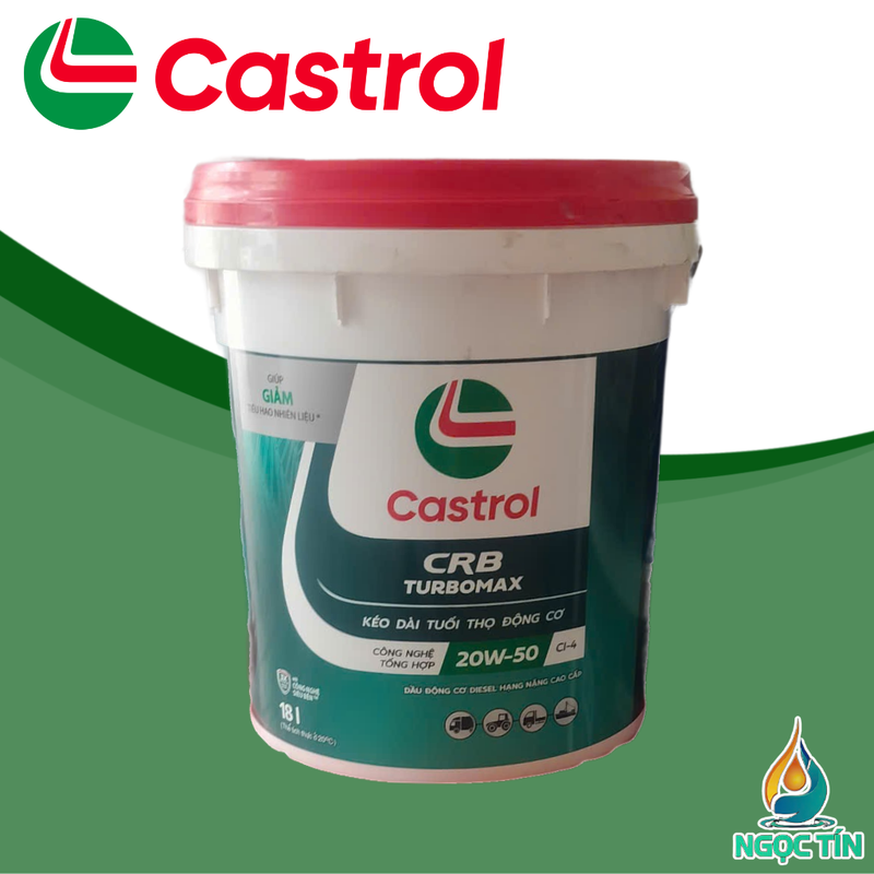 Dầu nhớt Castrol CRB Turbomax 18L cho động cơ diesel