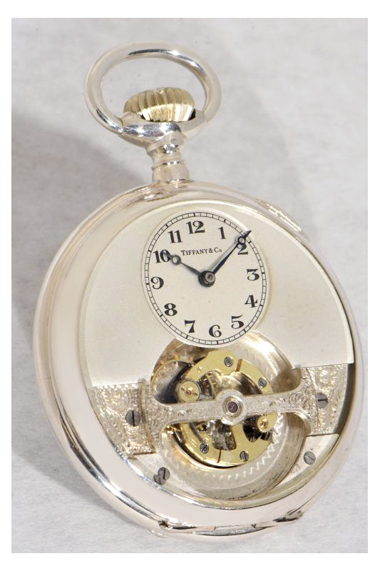 Relógio Turbilhão de Bolso | 1910 | Prata | Tiffany Frente-3