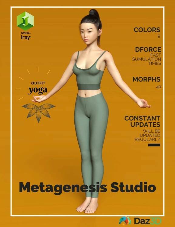 dForce Yoga Outfit for Genesis 8 and 8.1 Female