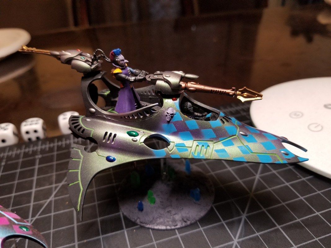Experimenting with chameleon paints for Druhkari and Harlequins 20191009-111049
