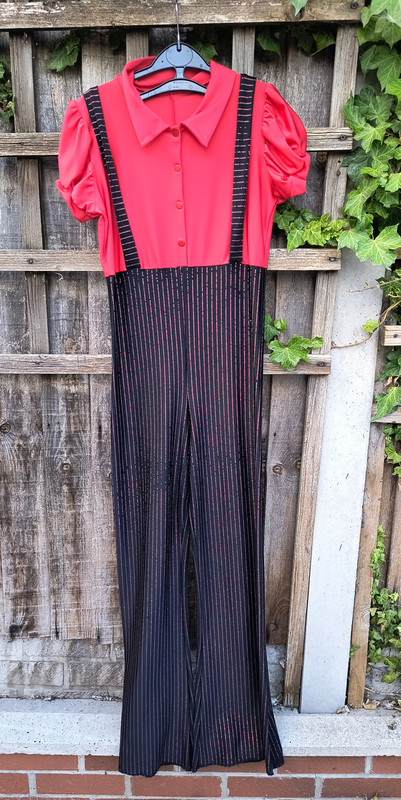 Black&Red Dungarees - Dance Size 3
