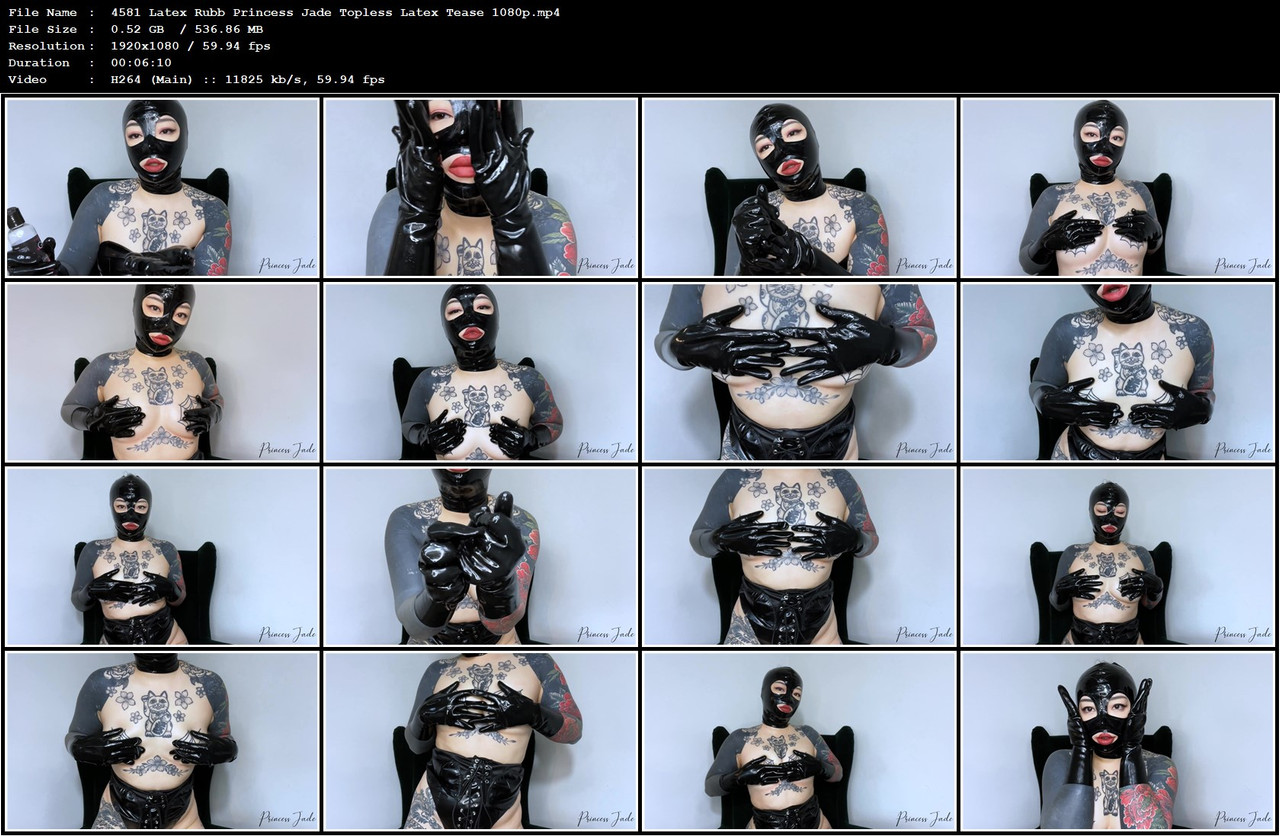 4581 Latex Rubb Princess Jade Topless Latex Tease 1080p mp4