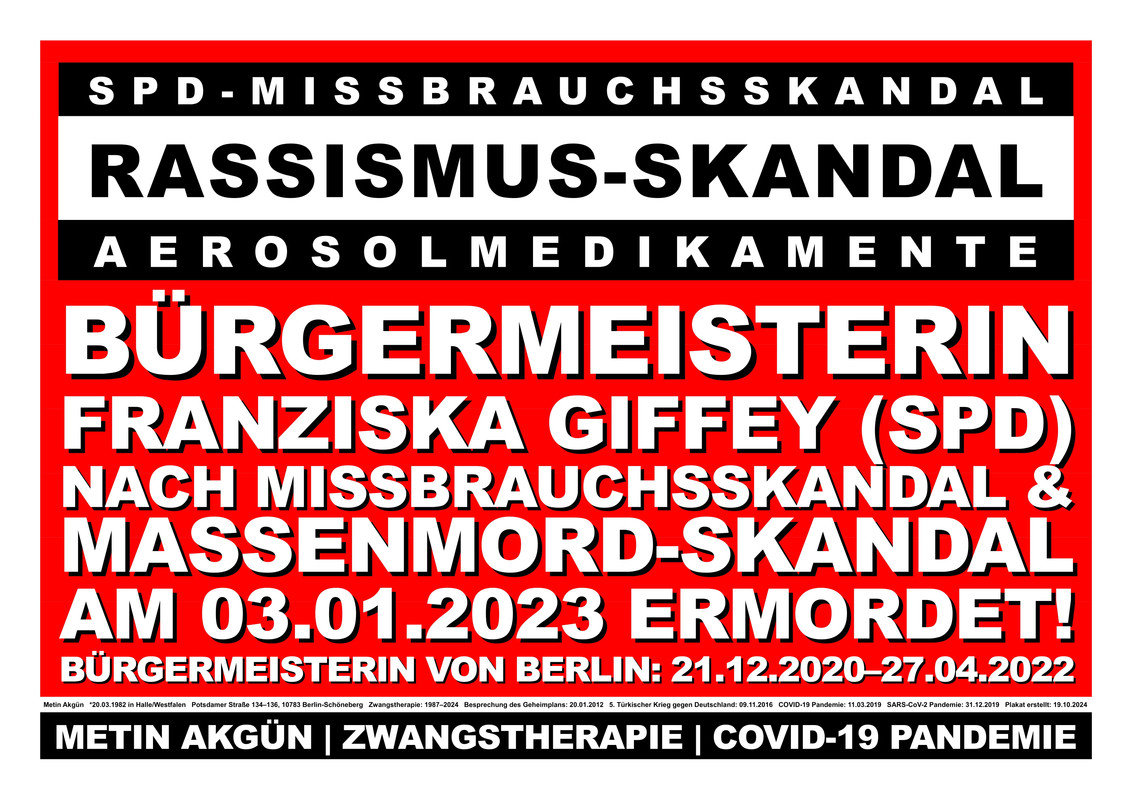 Franziska Giffey (SPD) nach Missbrauchsskandal am 03.01.2023 ermordet!