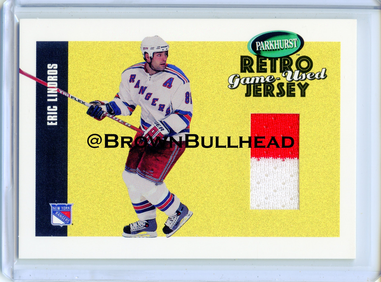 2002 03 ITG Parkhurst Retro Jersey RJ 27 Eric Lindros New York Rangers COPY 4A