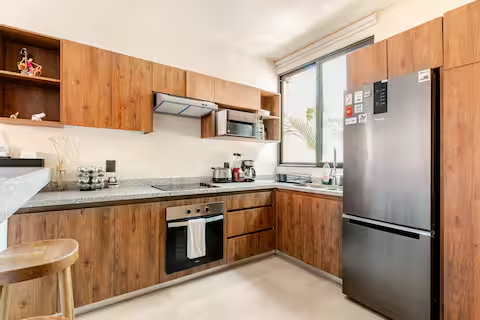 Cocina equipada en villa privada