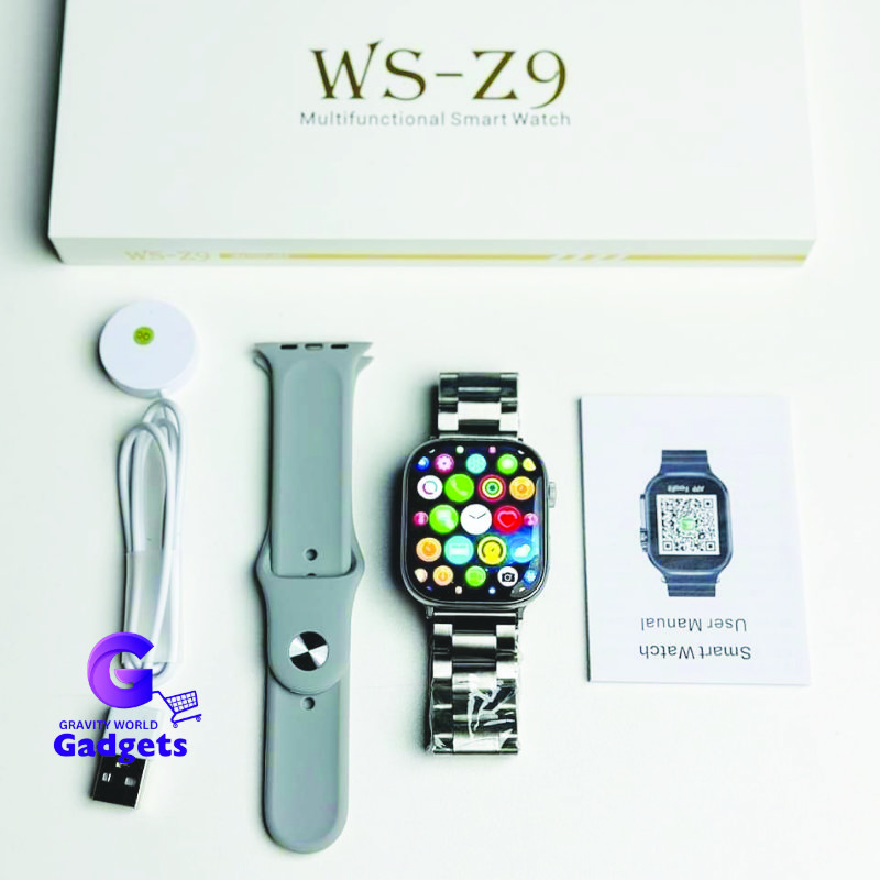 ساعة FereFit WS-Z9 الذكية - شاشة AMOLED عالية الدقة، بطارية تدوم 7 أيام، مكالمات بلوتوث، مقاومة للماء IP67، مراقبة SpO2 وضربات القلب - أسود - 2