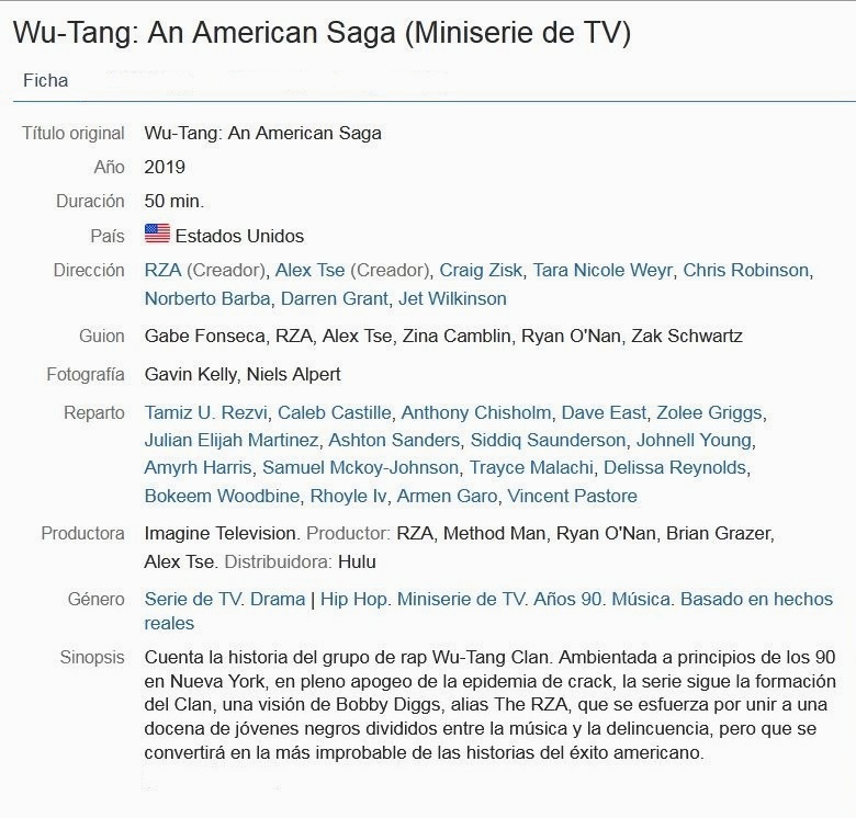 Wu-Tang An American Saga T2 (2021) [10/10] 720p Latino PD