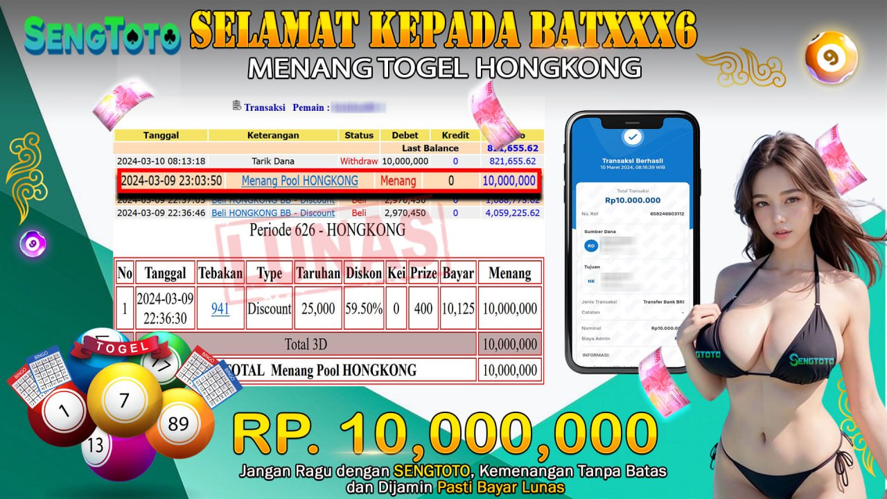 BUKTI PEMBAYARAN TOGEL HONGKONG