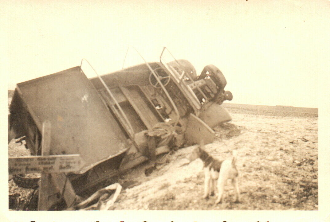 Foto, Battr. 698, Ende im Gelände, Halbkette zerstört