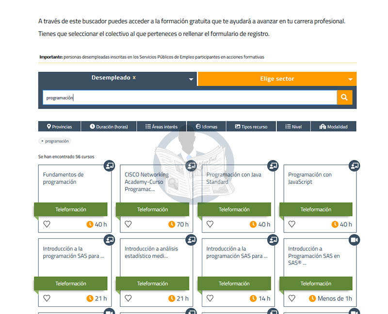 Cursos de programación para desempleados Digitalízate Plus