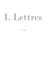 Michal Neruda – I. Lettres 1716-1899 (2026)