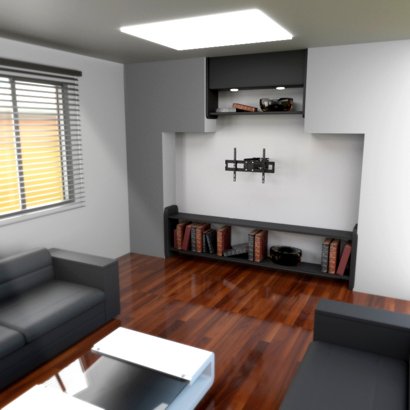 Detalle del robusto brazo doble y la placa VESA del soporte Klip Xtreme.