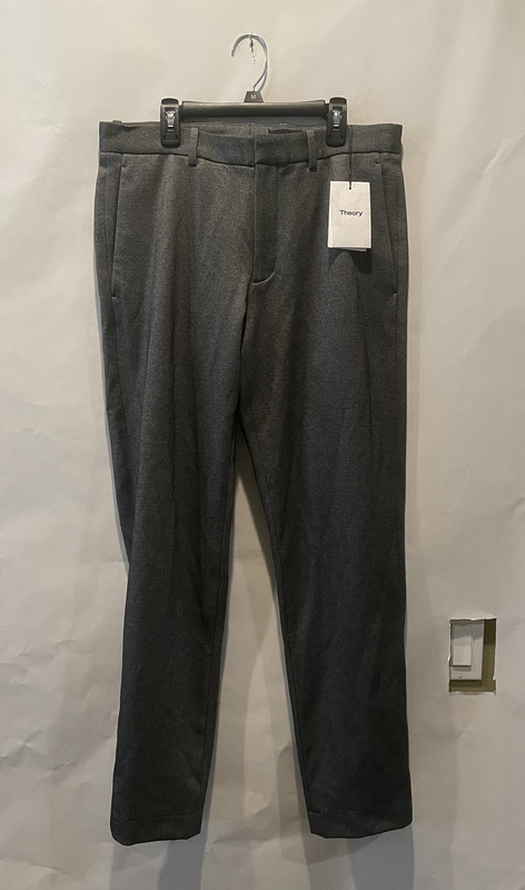 THEORY CURTIS SW SUIT PANTS GREY/BLACK MENS 31 KO897204