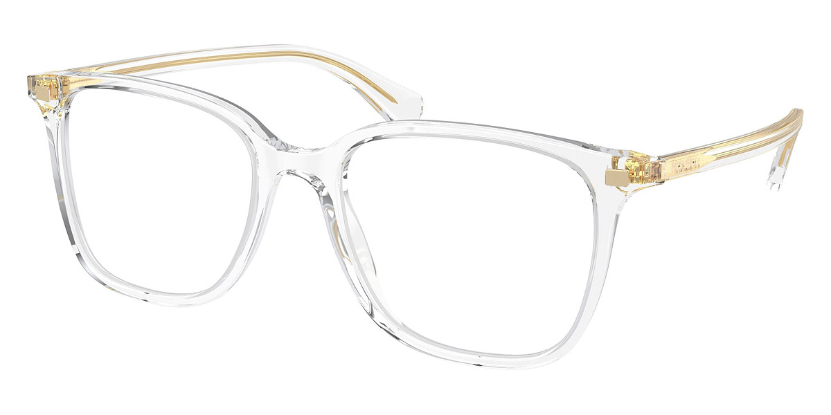 Neu Ralph Damen Eckig Brille RA7147 5002 Glänzend Transparent Kristall 55mm - Bild 1 von 5