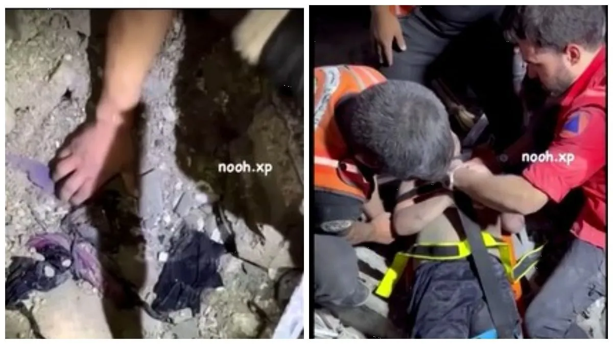 Viralizan el dramático rescate de un niño que quedó sepultado tras bombardeo en Gaza