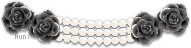 Black roses and pearl divider