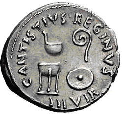 Glosario de monedas romanas. INSTRUMENTOS SACERDOTALES. 8