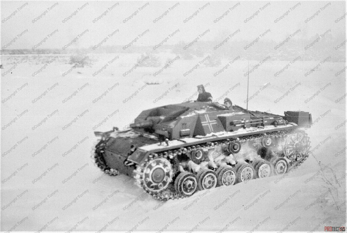 foto Front Ostfront sturmgeschütz Winter Tarn Schnee