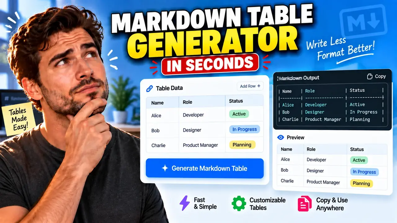 Free Markdown Table Generator From Excel