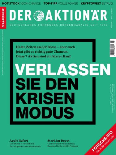Cover: Der Aktionär Börsenmagazin No 38 vom 16  September 2022