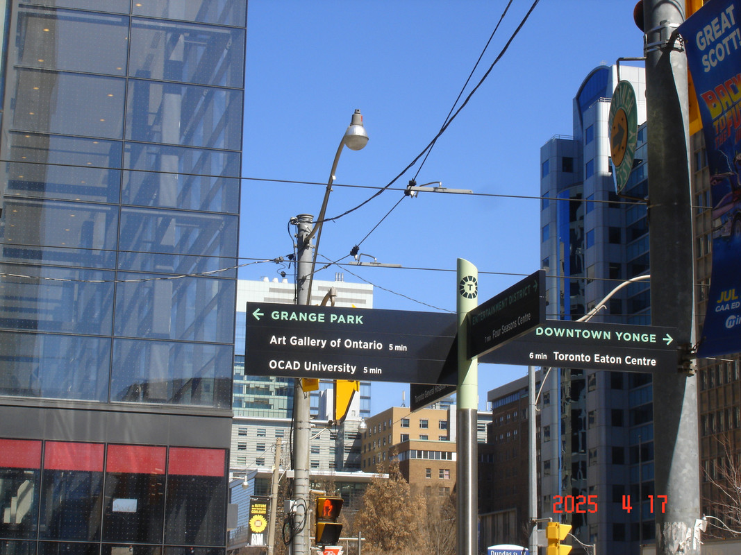 Picture of a street sign in downtown Toronto.