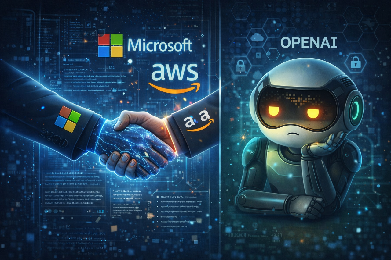Microsoft e Amazon reforçam aliança, mas a OpenAI se preocupa com limitações da Microsoft