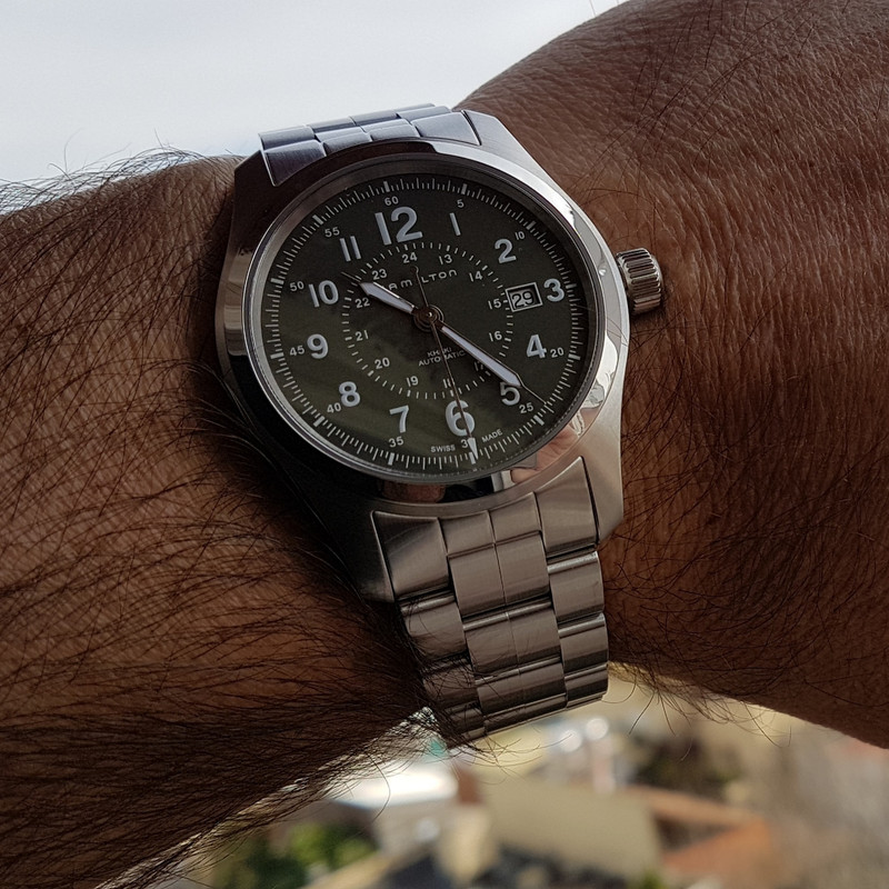 Hamilton Khaki Field Auto 42mm 100M Green Dial Cal. H10 Ref. H70605163