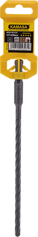 BROCA SDS-PLUS CON 4 ARISTAS DE CORTE 1/4"x210mm 5 ESTRELLAS KAMASA