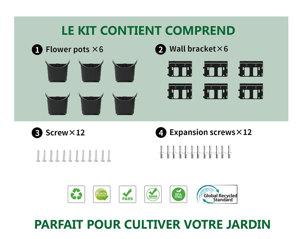 Promo Suspendu Mural 6 Pots De Fleurs Simples - 100% Plastique Recyclé Sans BPA, Gratuit Pour Bricoler Votre Décoration Colorée Pour Le Jardin Maison (coloré) à La Fois Intérieur Et Extérieur 16 Promo Suspendu Mural 6 Pots De Fleurs Simples - 100% Plastique Recyclé Sans BPA, Gratuit Pour Bricoler Votre Décoration Colorée Pour Le Jardin Maison (coloré) à La Fois Intérieur Et Extérieur -Outsunny Eda Magasin AAHKMJXYDAFdJAOAIMEbOAchaYtjpIZUujpRpTo0CnZOZaRuUDSh3 b2F7Gq2yfsYvplzDHDNdYptci91t0zMQVX