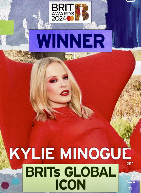 Kylie™ to receive GLOBAL Icon award at the Brit's - Celebria - ATRL