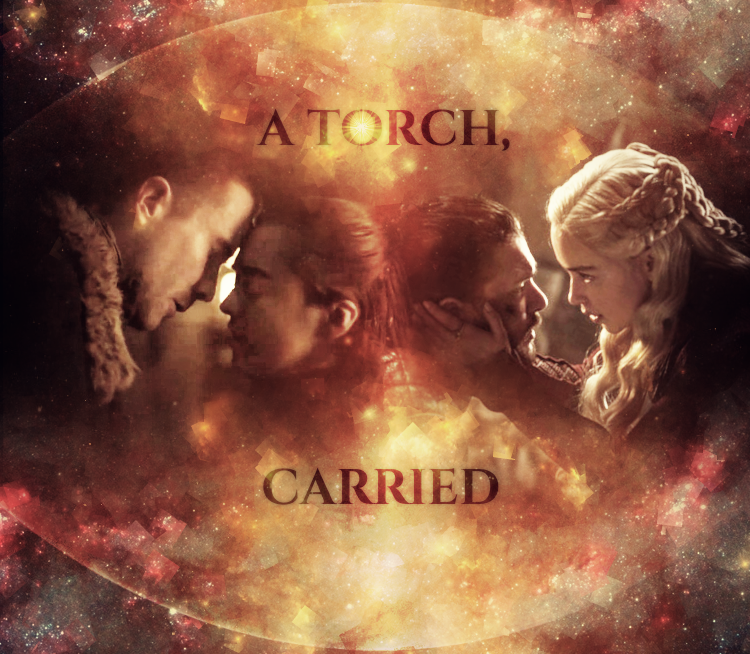 a torch, carried