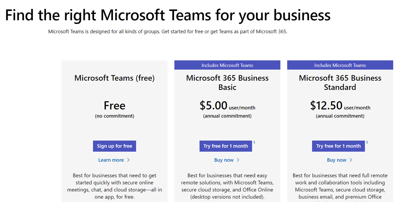 Paket untuk menggunakan Microsoft Teams