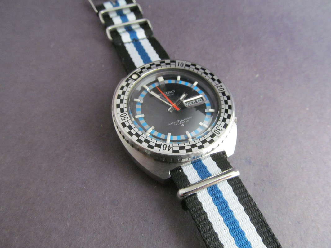 SOLD 6106-8229 Rally diver with original bracelet from a time capsule.  April 1969 production. Near mint. $750 shipped in USA | WatchUSeek Watch  Forums