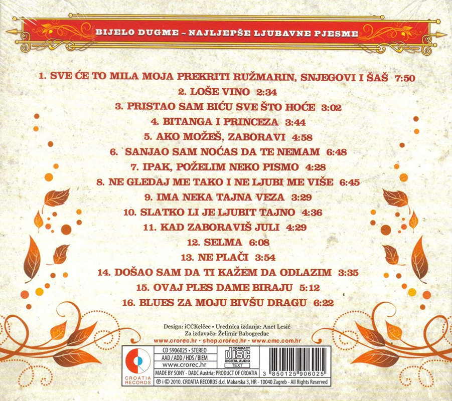 2Bijelo Dugme-Najljepse Ljubavne Pjesme-back