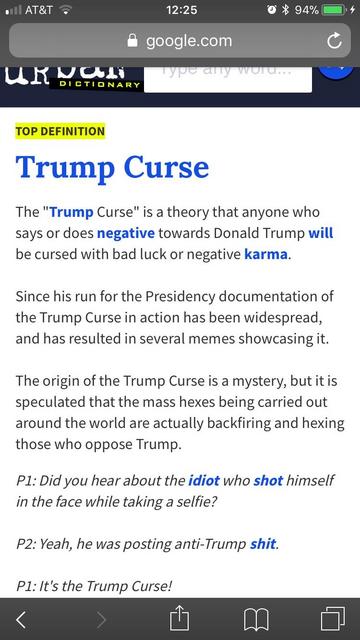 trumpbackfircurse