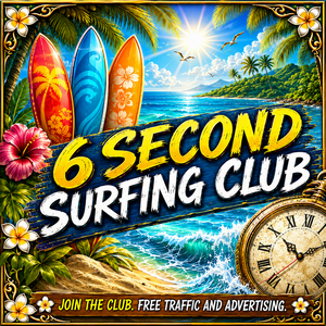 6 Second Surfing Club Banner