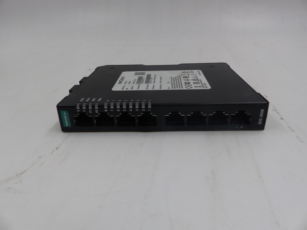 MOXA 3093019000053 INDUSTRIAL 8-PORT 12-48VDC INPUTS SDS-3008 ETHERNET SWITCH