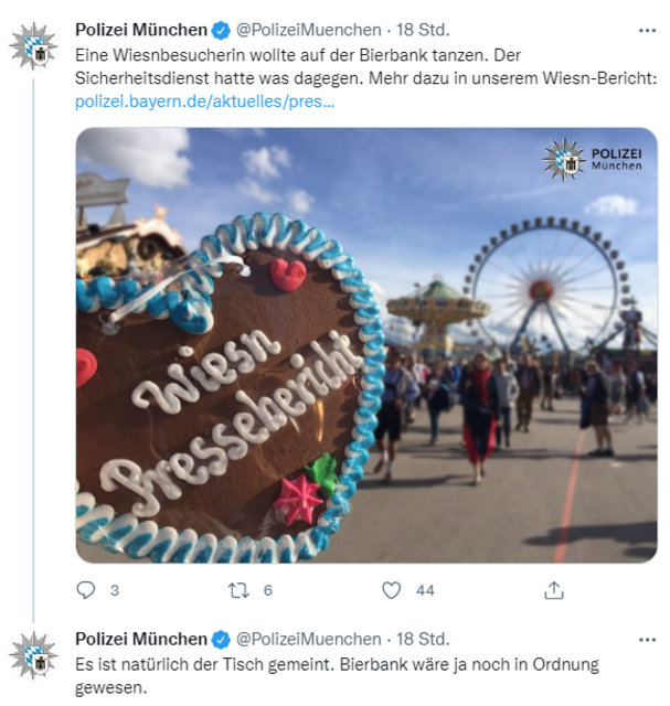 Wiesn-Meldung