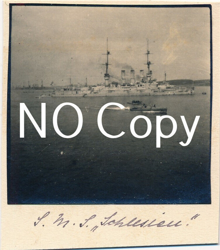 Foto PK 1WK Kriegsschiff SMS Schlessien X39